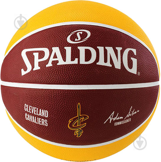 Баскетбольный мяч Spalding NBA TEAM CLEVELAND CAVALIERS 3001587013717 р. 7 разноцветный - фото 2