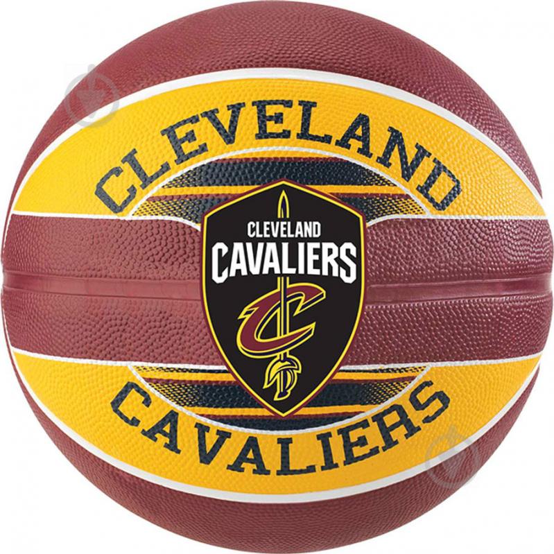 Баскетбольный мяч Spalding NBA TEAM CLEVELAND CAVALIERS 3001587013717 р. 7 разноцветный - фото 1