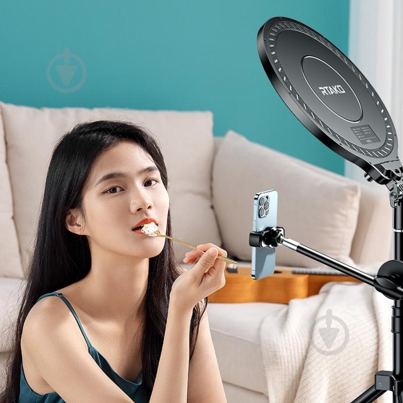 Светильник кольцевой RTAKO AR-GTB03-35S FULL- FACE FILL LIGHT ABS 35CM Black (6942063221043) - фото 7