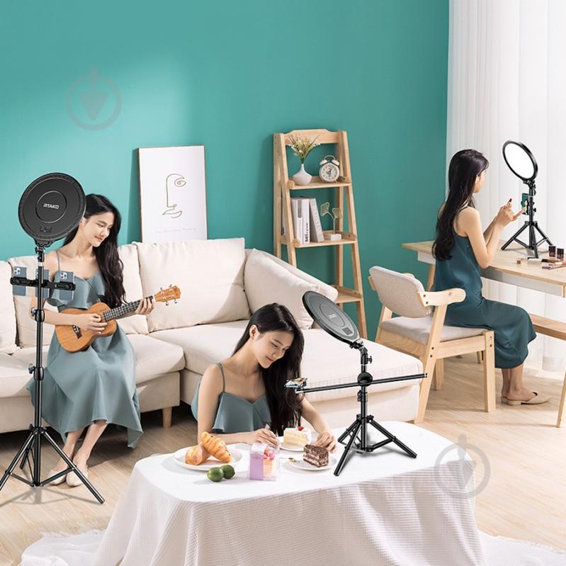 Светильник кольцевой RTAKO AR-GTB03-35S FULL- FACE FILL LIGHT ABS 35CM Black (6942063221043) - фото 4