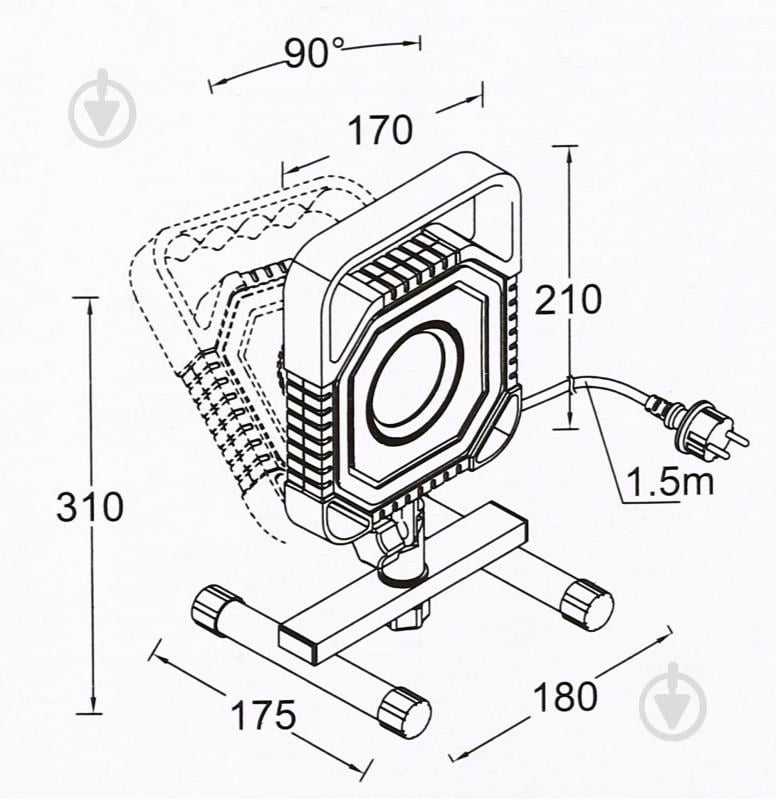 Прожектор Lutec Modo 6333 21 Вт серыйжелтый - фото 5