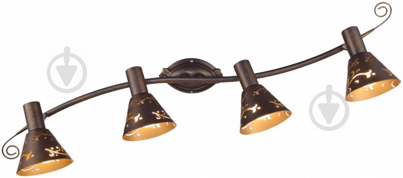 Спот Victoria Lighting 4x40 Вт E14 коричневий FLORA/PL4 brown - фото 1