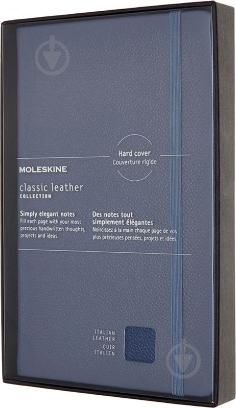 Книга для записей Leather 13 х 21 см линия синий (LCLH31HB41BOX) Moleskine - фото 1