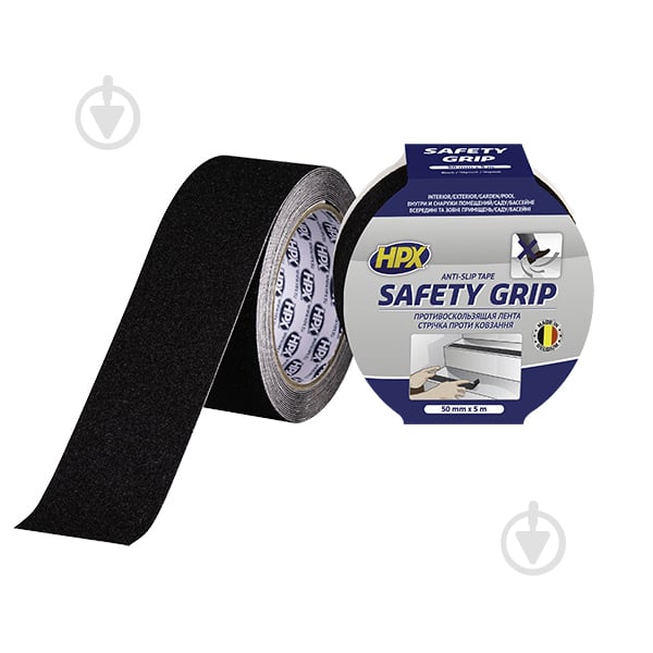 Лента против скольжения HPX Safety Grip черная SB5005 50 мм 5 м - фото 1