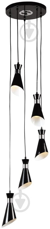 Люстра підвісна Victoria Lighting 5xE14 чорний Elsa/SP5 black - фото 1