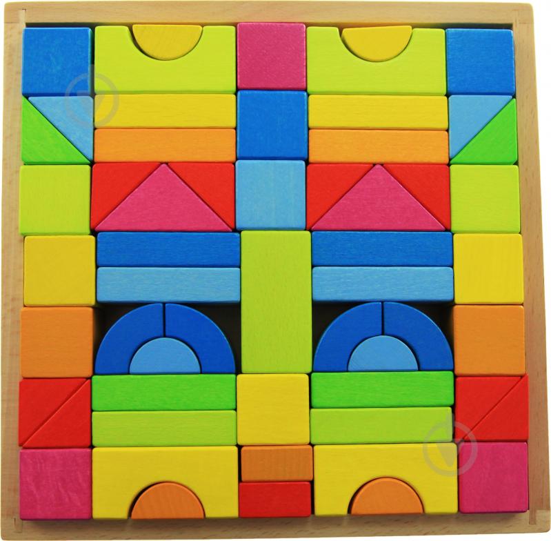 Конструктор деревянный GoKi Радуга 57 58624 - фото 1