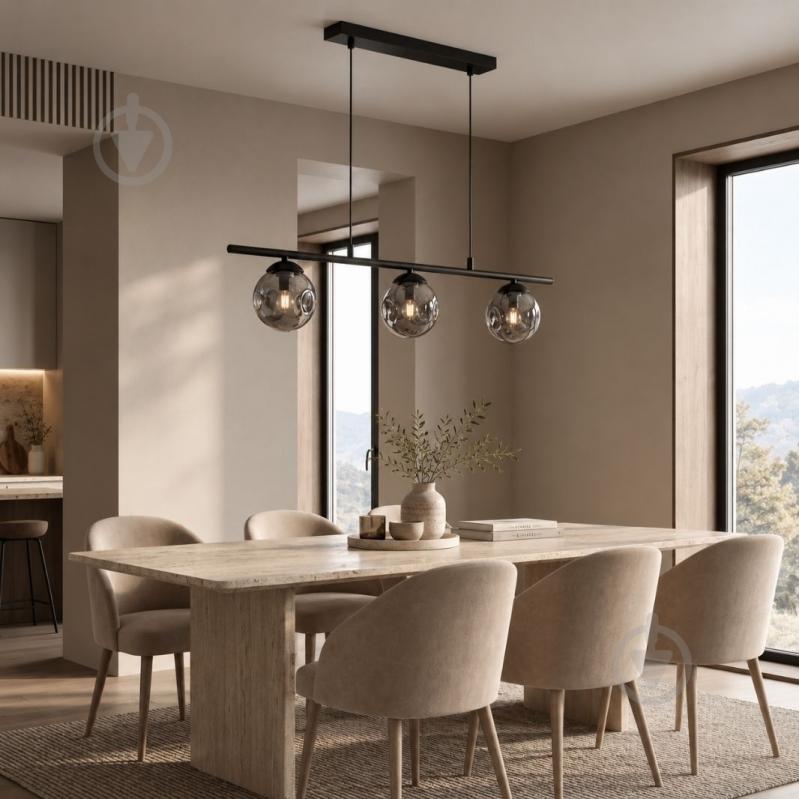 Підвіс LIGHT SET SHANA 2499 3PL-C 3xE14 чорний/димчастий - фото 6 Підвіс LIGHT SET SHANA 2499 3PL-C 3xE14 чорний/димчастий - фото 6