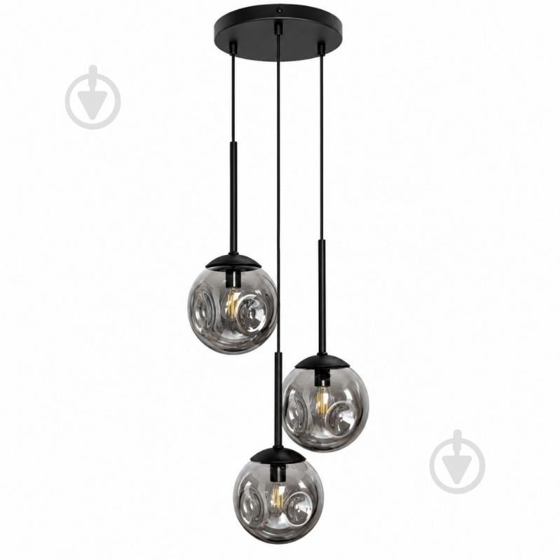 Подвес LIGHT SET SHANA R 2499 3PL 3x/E14 черный/дымчатый - фото 1