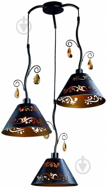 Подвес Victoria Lighting 1x40 Вт E14 коричневый FLORA/SP3 brown gold - фото 1