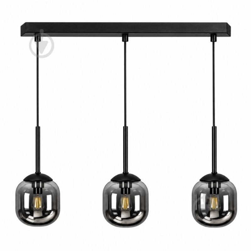 Подвес LIGHT SET SHANA 2486 3PL 3x/E14 черный/дымчатый - фото 1 Подвес LIGHT SET SHANA 2486 3PL 3x/E14 черный/дымчатый - фото 1
