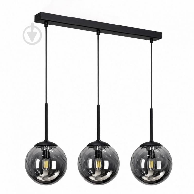 Подвес LIGHT SET SHANA 2495 3PL 3x/E14 черный/дымчатый - фото 1 Подвес LIGHT SET SHANA 2495 3PL 3x/E14 черный/дымчатый - фото 1