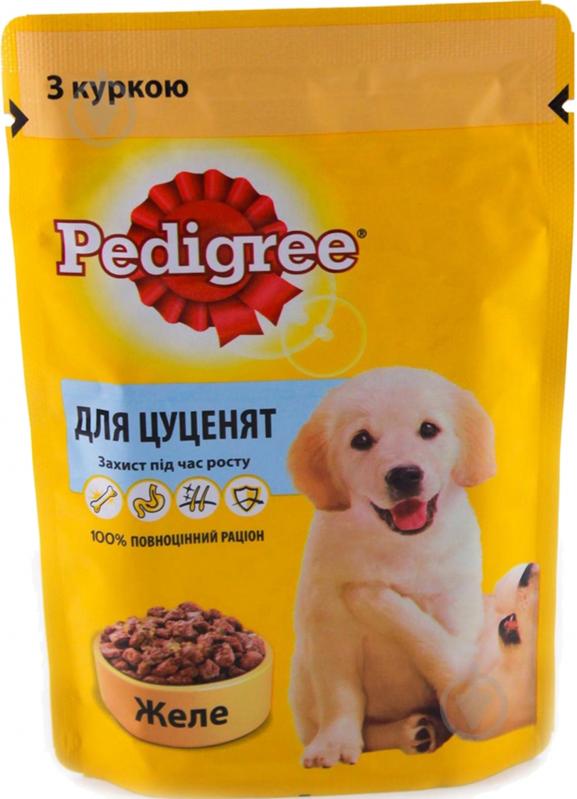 Корм для усіх порід Pedigree з куркою та рисом в желе 100 г 7840 100 г - фото 1