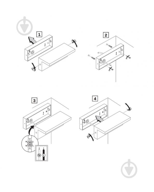 Бра Goldlux Tesa Led 10 Вт IPIP54 чорний 324054 - фото 4