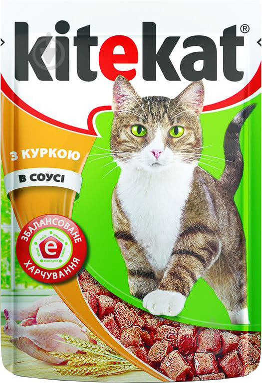 Корм Kitekat з куркою в соусі 100 г 100 г - фото 1