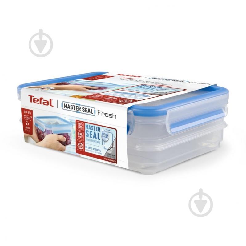 Набір контейнерів Tefal Master Seal з кришкою 600 мл х 2 шт K3028812 - фото 3 Набір контейнерів Tefal Master Seal з кришкою 600 мл х 2 шт K3028812 - фото 3
