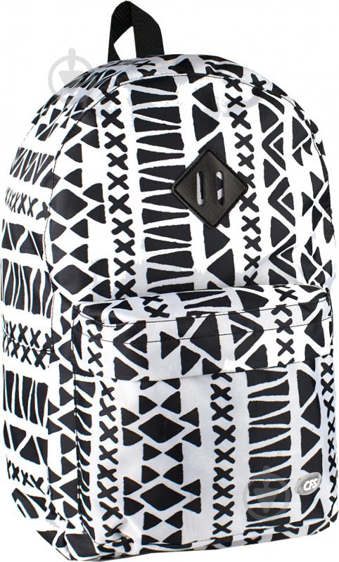 Рюкзак молодежный Cool For School 17" черно-белый CF85614-07 - фото 1