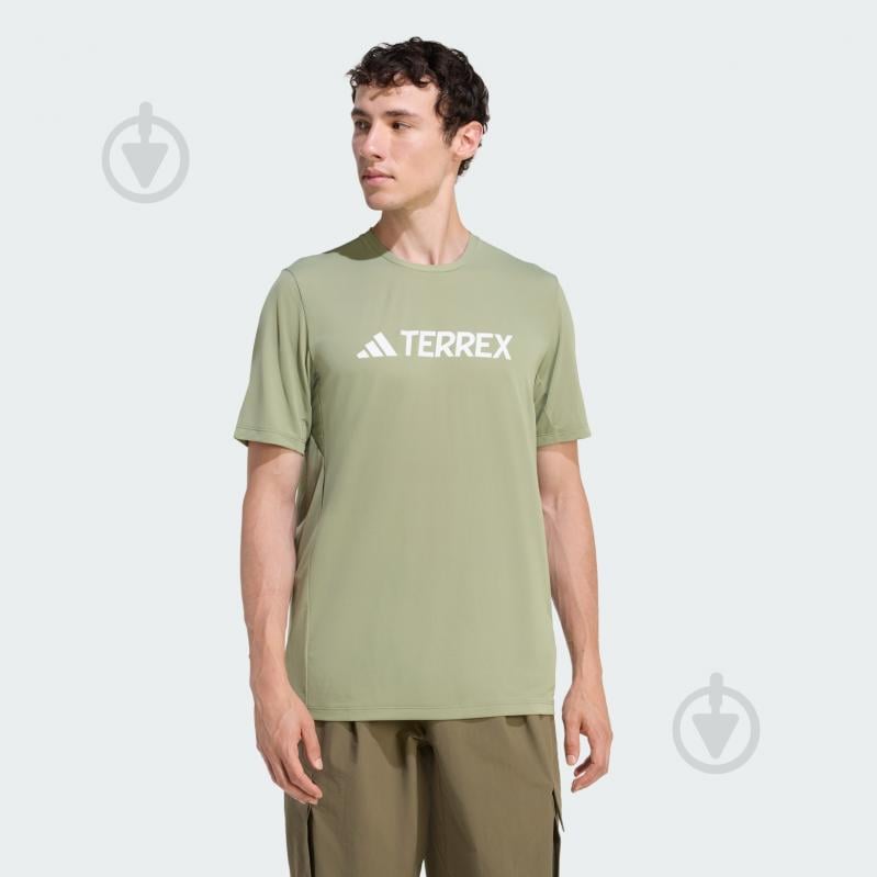 Футболка Adidas MT LOG TECH T KB2116 р.M хакі - фото 1