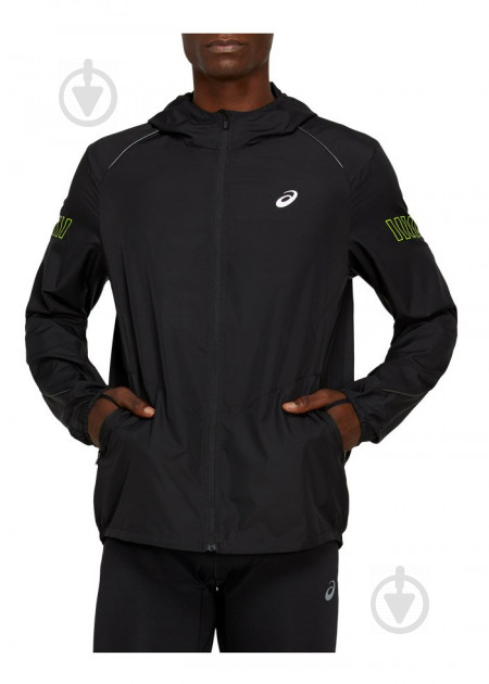 Вітрівка чоловіча весняна Asics LITE-SHOW JACKET 2011B049-001 р.S чорна - фото 1