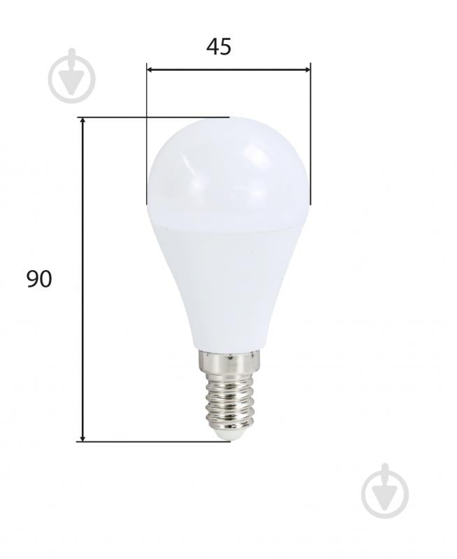 Лампа світлодіодна Miorro 720 Лм 9 Вт G45 матова E14 220 В 4000 К 51-314-010 - фото 3