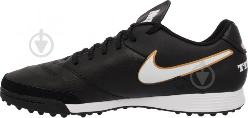 Cороконіжки Nike TIEMPOX GENIO II LEATHER TF 819216-010 р.47 чорний - фото 6