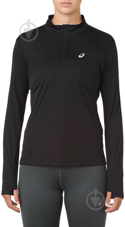 Джемпер Asics SILVER LS 1/2 ZIP TOP 2012A033-001 р. XS чорний - фото 1