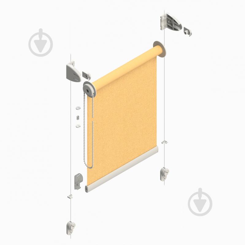 Ролета мини Rollotex LEN с фиксацией под наклон персикова 33x100 см - фото 4