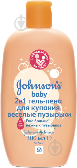 Гель-піна Johnson's Baby Веселі бульбашки 2 в 1 300 мл - фото 1