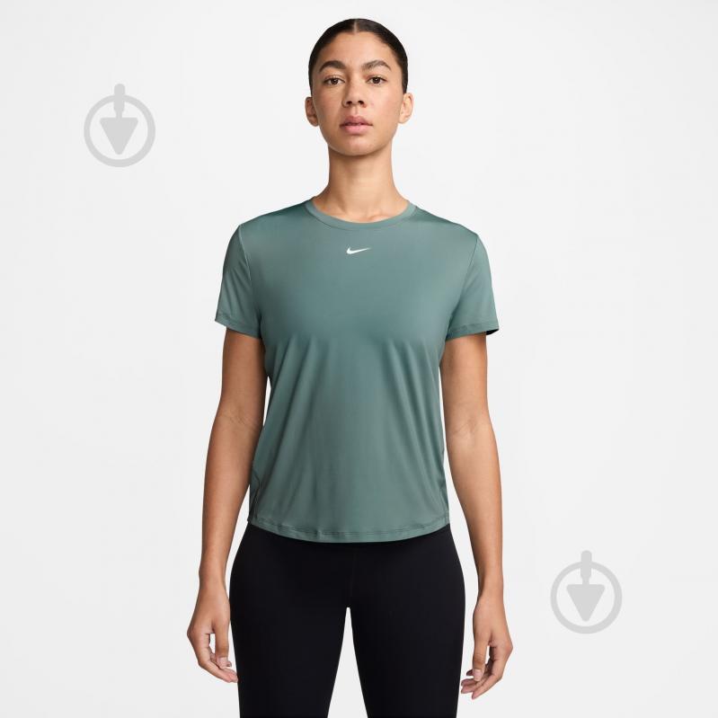 Футболка Nike W NK ONE CLASSIC DF SS TOP WT IB9408-017 р.XS зелений - фото 1