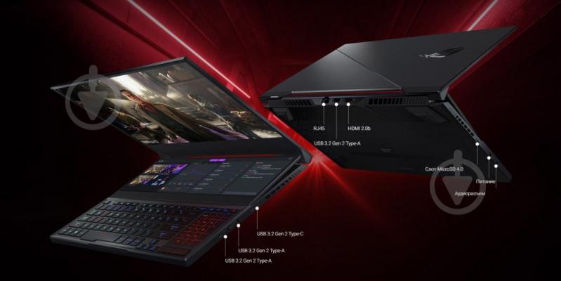 Ноутбук Asus ROG Zephyrus Duo 15 SE GX551QR-HF051T 15,6 (90NR04M1-M00860) black - фото 14