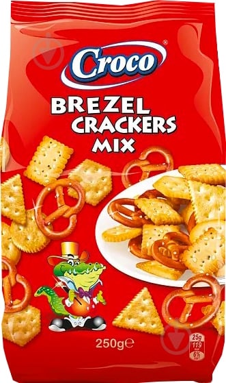 Крекер TM CROCO микс з фіг соломкою Brezel & Crackers 250 г (5941194002423) - фото 1