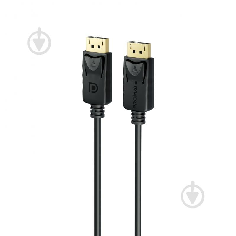 Кабель Promate DPLink-120 DisplayPort to DisplayPort v1.4 1.2 м 1,2 м чорний (dplink-120.black) - фото 1