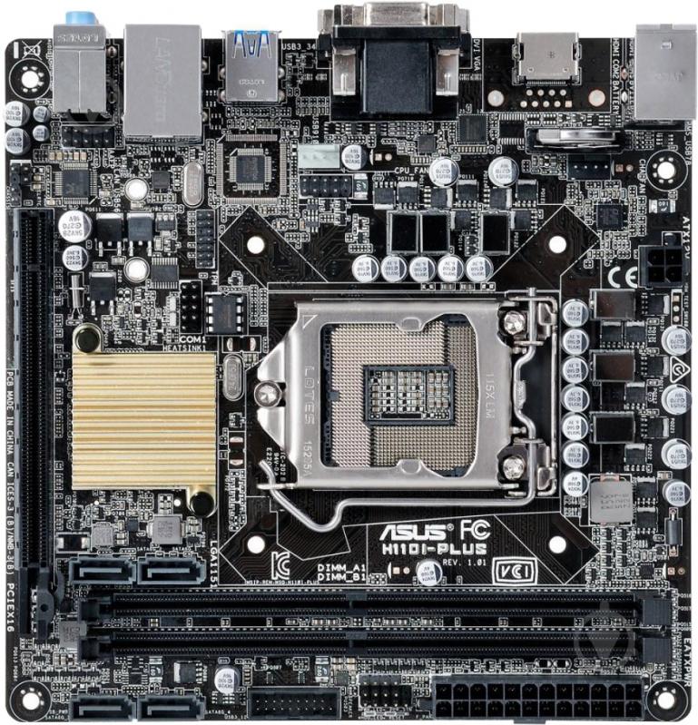 Материнская плата Asus H110I-PLUS (Socket 1151, Intel H110, mini ITX) - фото 1