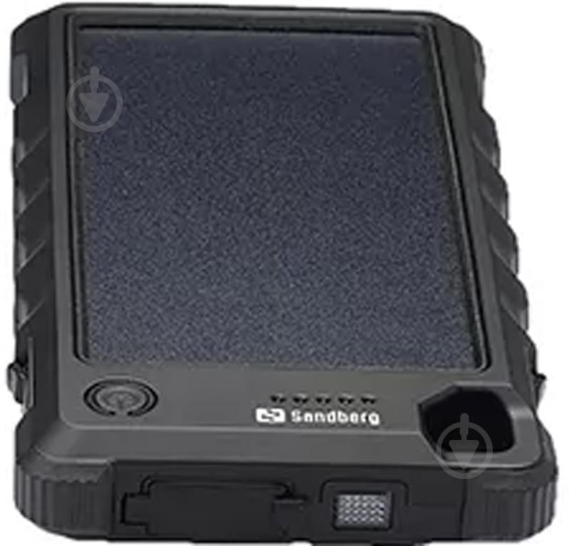 Повербанк с солнечной панелью Sandberg 10000 mAh black (833634) - фото 4