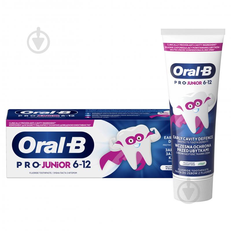 Зубна паста Oral-B Pro Junior від 6 до 12 років 75 мл - фото 1