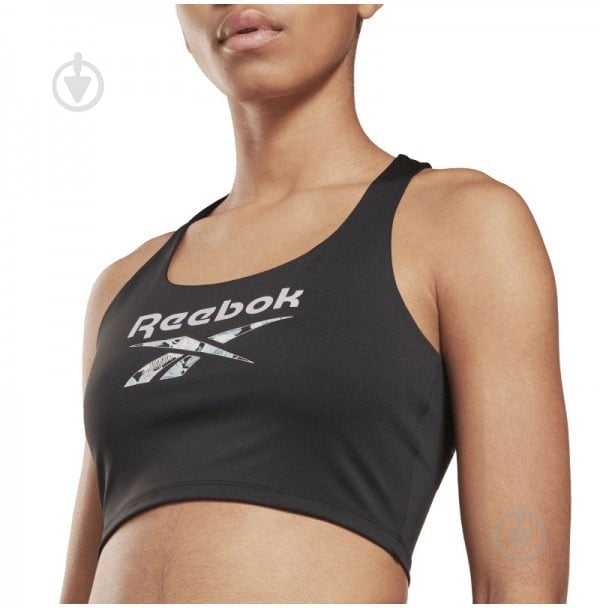 Бра Reebok Yoga Floral Bralette HG3388 р.M черный - фото 3