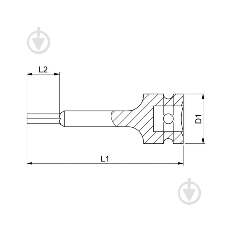 Головка ударная удлиненная 1/2IN-INHEX-LONG 12 мм WURTH 0715137612 - фото 2