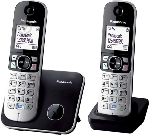 Телефон DECT Panasonic KX-TG6812UAB Black - фото 1