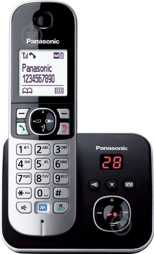 Телефон DECT Panasonic KX-TG6821UAB Black - фото 1