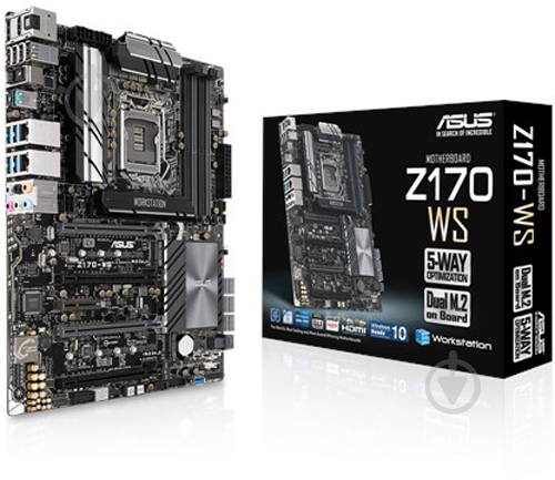 Материнська плата Asus Z170-WS (Socket 1151, Intel Z170, ATX) - фото 1