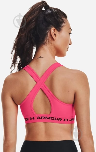 Бра Under Armour Crossback Mid Bra 1361034-653 р.XS розовый - фото 4