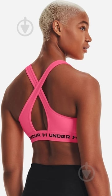 Бра Under Armour Crossback Mid Bra 1361034-653 р.XS розовый - фото 2