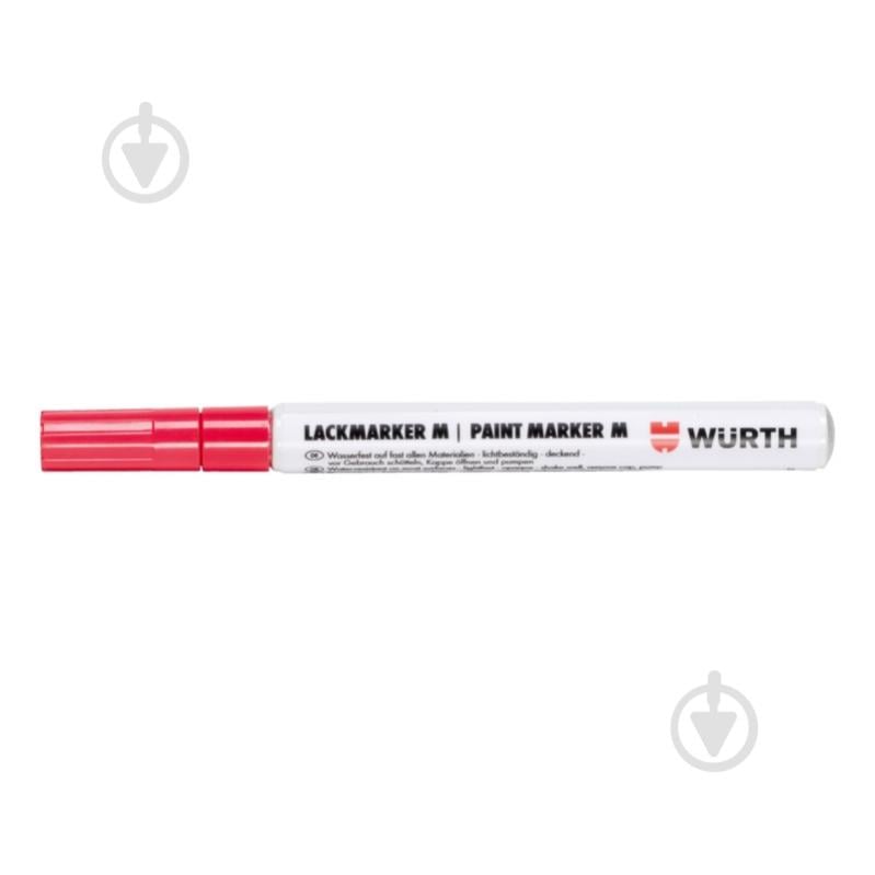 Маркер WURTH лакирующий красный LACMRK-PERMANENT-RED (1-2 мм) 1 шт. 0967910312 - фото 1