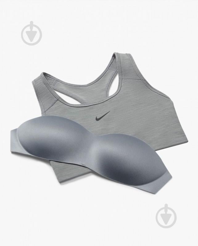 Бра Nike Medium-Support 1-Piece Pad Sports Bra Grey BV3636-084 р.XS серый - фото 6