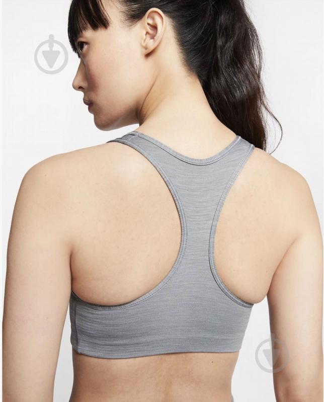 Бра Nike Medium-Support 1-Piece Pad Sports Bra Grey BV3636-084 р.XS серый - фото 3