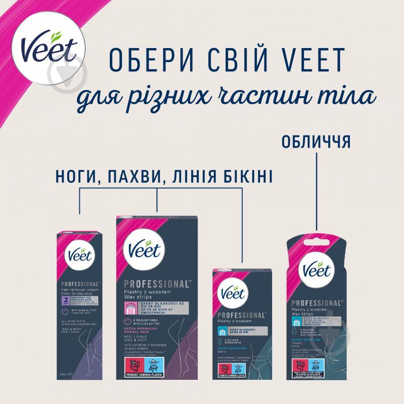 Воскові смужки Veet Professional для сухої шкіри 12 шт./уп. - фото 5