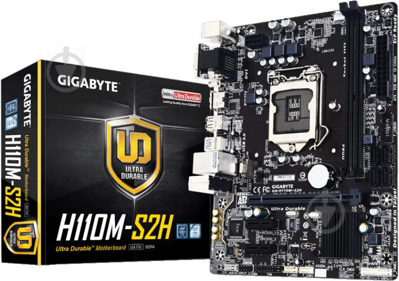 Материнская плата Gigabyte GA-H110M-S2H (Socket 1151, Intel H110, mirco ATX) - фото 4