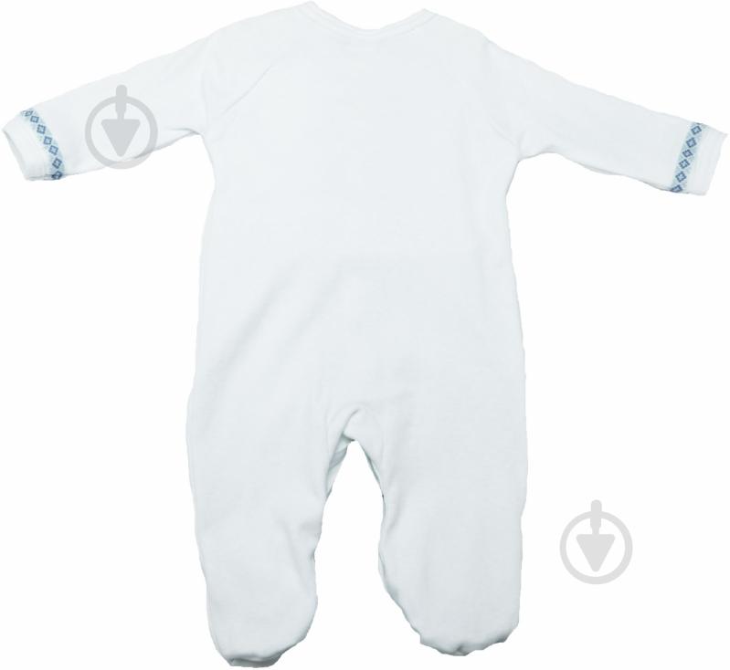 Человечек Sweet baby Орнамент р.68 белый с голубым 015.400.1 г - фото 2