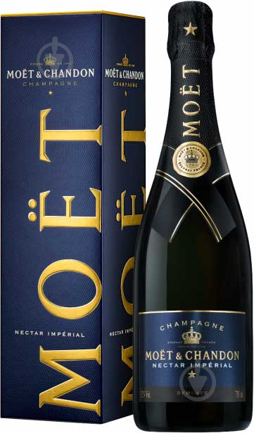 Шампанское Moёt & Chandon Moet & Chandon Nectar Imperial белое полусухое в подарочной упаковке 3185370068441 750 мл - фото 1