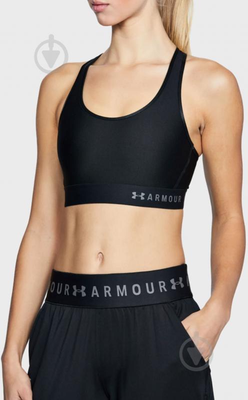 Бра Under Armour Armour Mid Keyhole Bra 1307196-001 р.XS черный - фото 1