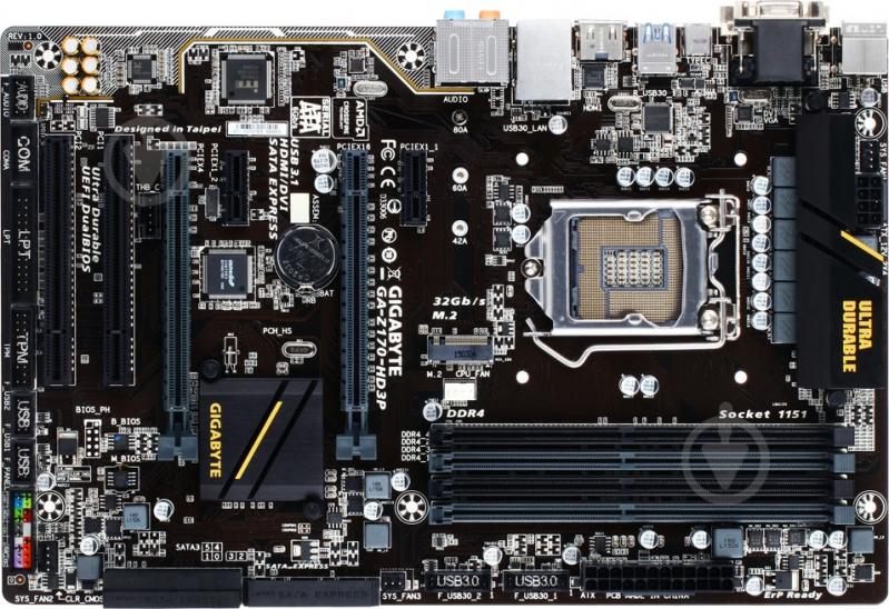 Материнська плата Gigabyte GA-Z170-HD3P (Socket 1151, Intel Z170, ATX) - фото 1